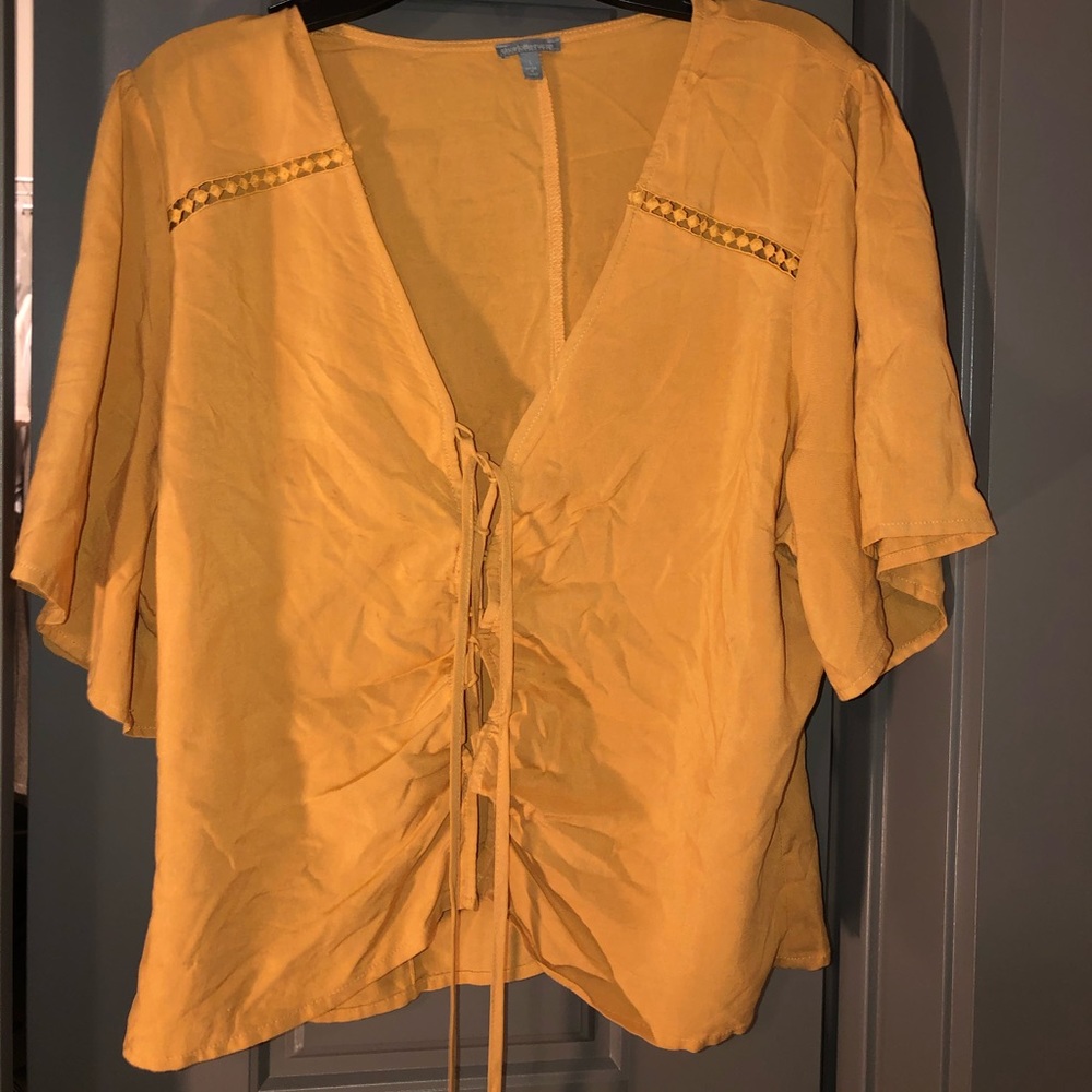 Yellow crop top